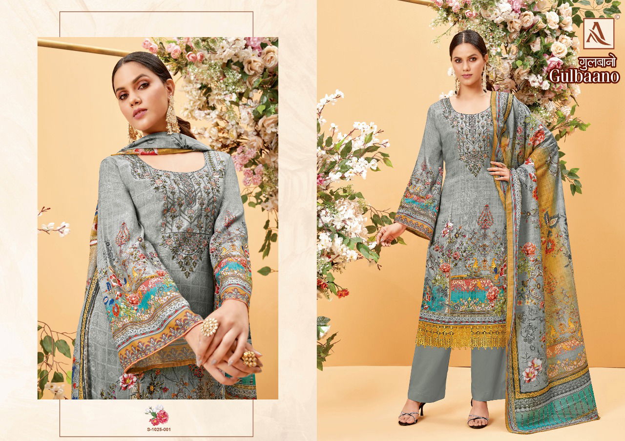 Alok Gulbaano Jam Cotton Printed Fancy Casual Wear Dress Material Collection